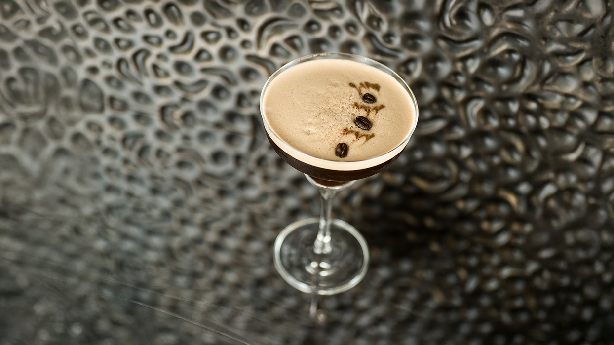 Espresso Martini with Coffee Bean Garnish